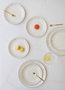 Hermia DNR0076 Juego de Platos de Servicio 6 Piezas Porcelana Blanca Apto Lavavajillas No Microondas Elegancia